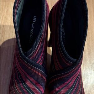 NEW - United Nude Fold Hi Ankle Boot - Vibrant Mixed Stripes - EU 40/US 9